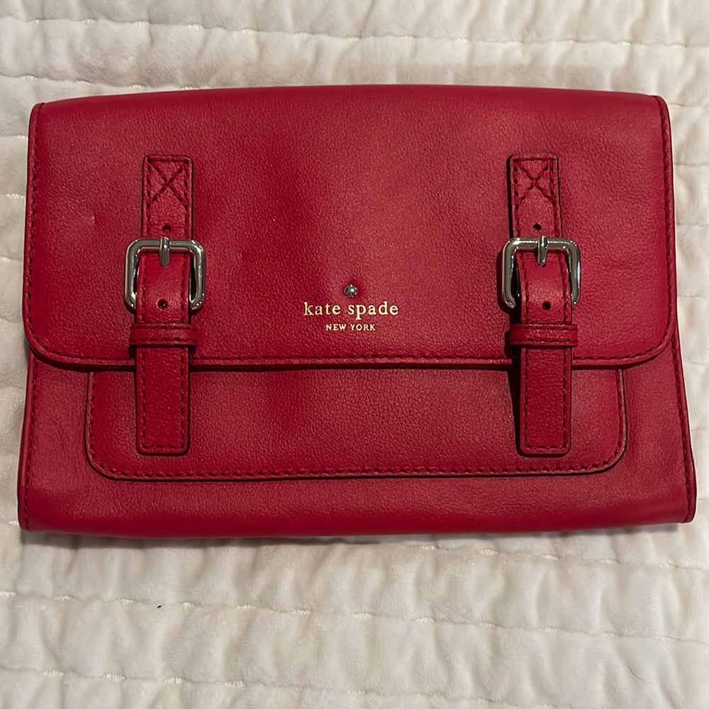 Kate Spade red clutch purse